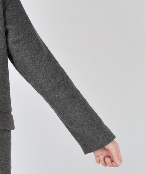 「liflattie ships」 チェスターコート SMALL チャコールグレー レディース_画像7