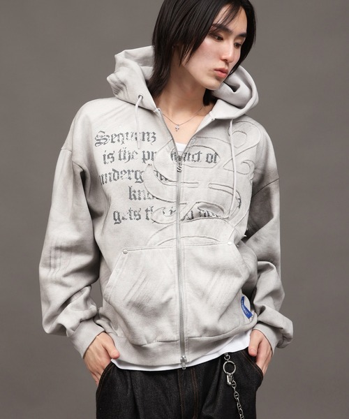 SEQUENZE パーカー 「SEQUENZ/シークエンズ」Blackletter ZIP P/K