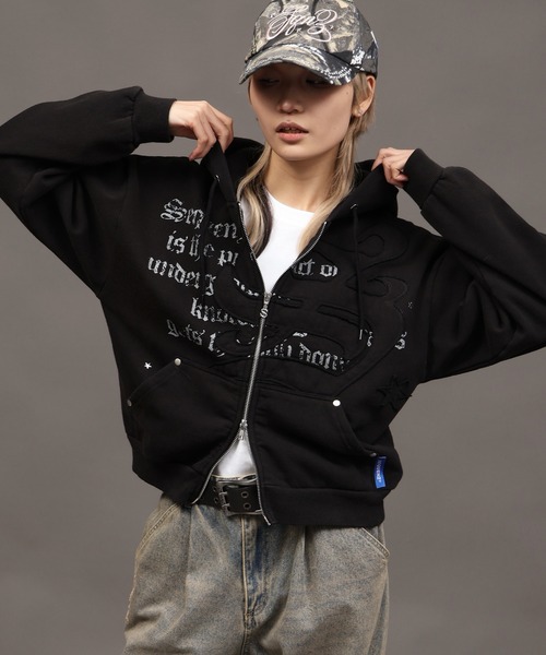 SEQUENZE パーカー 「SEQUENZ/シークエンズ」Blackletter ZIP P/K
