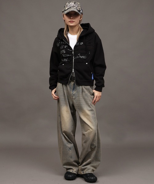 SEQUENZE パーカー 「SEQUENZ/シークエンズ」Blackletter ZIP P/K