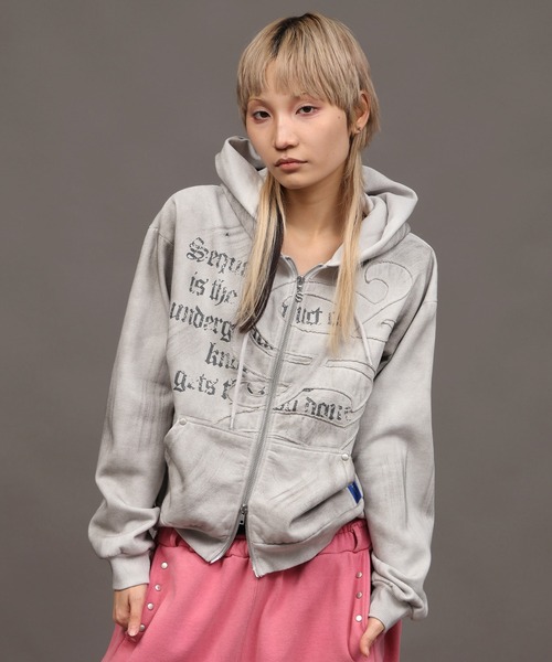 SEQUENZE パーカー 「SEQUENZ/シークエンズ」Blackletter ZIP P/K