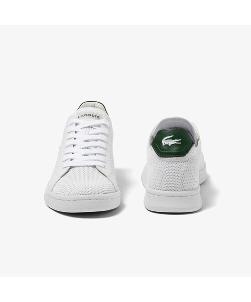 「LACOSTE」 ローカットスニーカー 24.0cm ホワイト×グリーン レディース_画像3