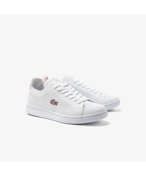 「LACOSTE」 ローカットスニーカー 24.0cm ホワイト×グリーン レディース_画像7