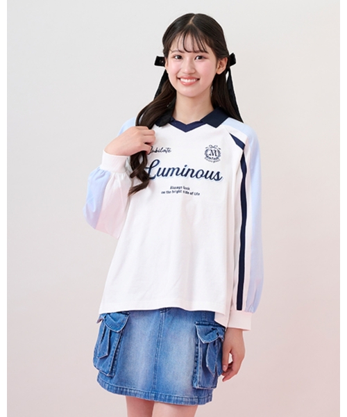 mezzo piano Junior（メゾピアノ ジュニア） tシャツ 衿つきゲームT
