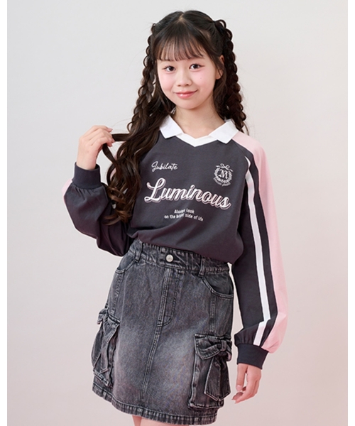 mezzo piano Junior（メゾピアノ ジュニア） tシャツ 衿つきゲームT