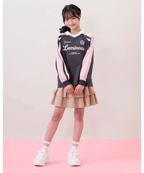 mezzo piano Junior（メゾピアノ ジュニア） tシャツ 衿つきゲームT