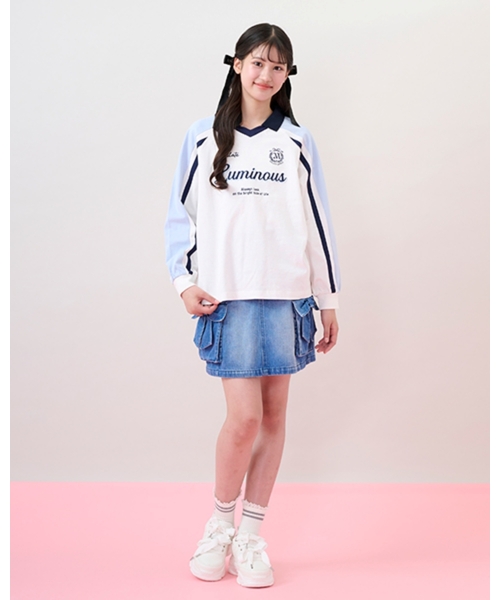 mezzo piano Junior（メゾピアノ ジュニア） tシャツ 衿つきゲームT