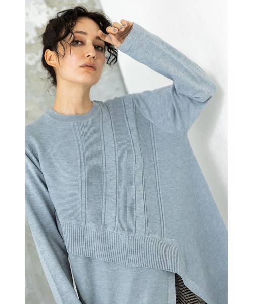 「OSMOSIS」 長袖ニット ONE SIZE ブルー レディース_画像5