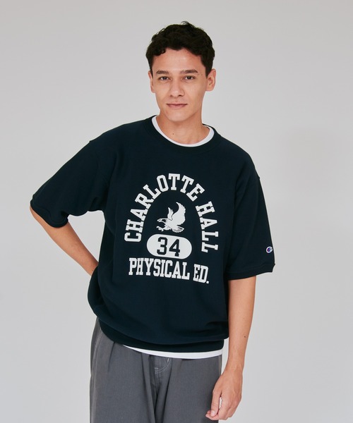 チャンピオン  ショート丈リバースウェーブスウェット Champion（チャンピオン） トレーナー スウェット 「Champion