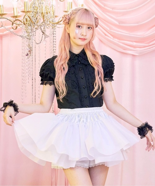 BODYLINE スカート 二段重ねのハードチュールパニエ : ZOZOTOWN Yahoo