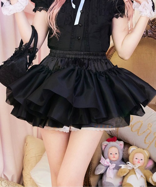 BODYLINE スカート 二段重ねのハードチュールパニエ : ZOZOTOWN Yahoo