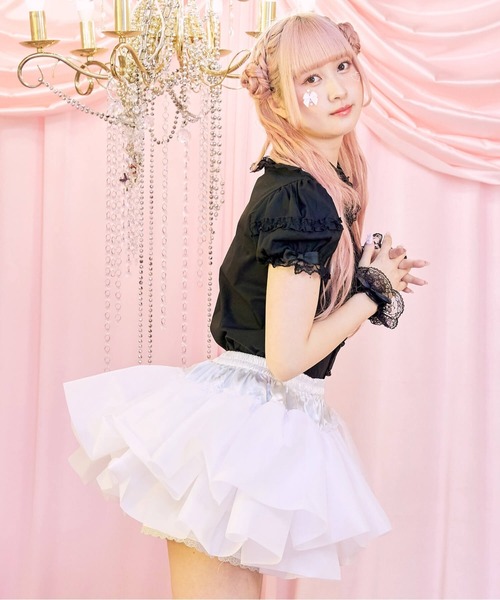 グニフニ　スカート　ベルト　パニエ　フリル BODYLINE スカート 二段重ねのハードチュールパニエ : ZOZOTOWN Yahoo