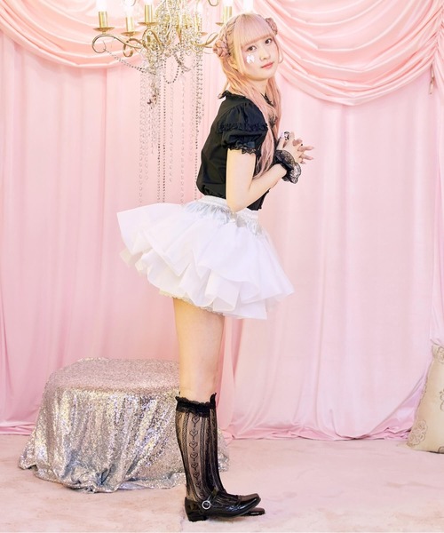 BODYLINE スカート 二段重ねのハードチュールパニエ : ZOZOTOWN Yahoo