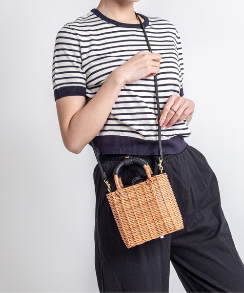 The Bagmati ★カゴバッグ レザー革 かご籠 黒ブラック The Bagmati（ザバグマティ） かごバッグ カゴバッグ 「The Bagmati