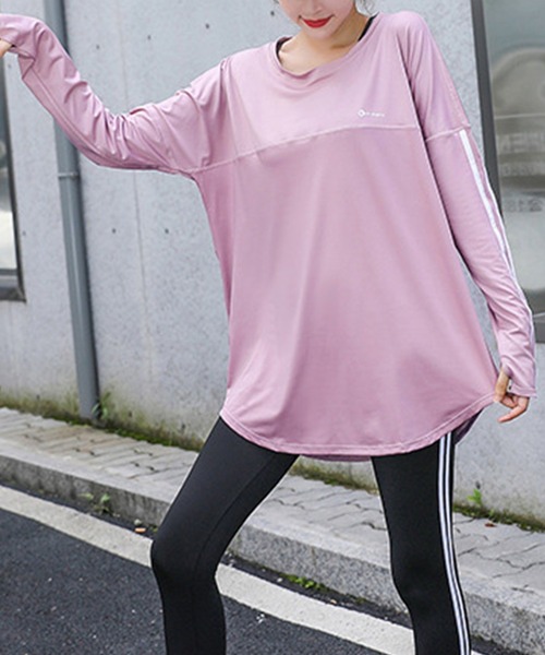 「HYSSHOP」 長袖カットソー L ライトパープル レディース_画像8