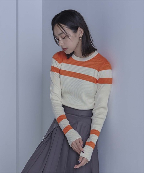 「miette」 長袖ニット FREE ライトグレー レディース_画像8