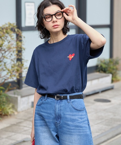 PENNEYS（ペニーズ） tシャツ 半袖 別注 THE FOX ロゴ ハートワッペン