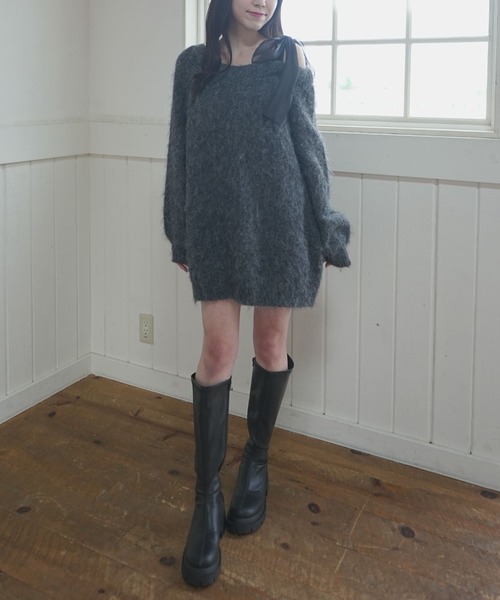 「archives」 長袖ニット MEDIUM アイボリー レディース_画像5