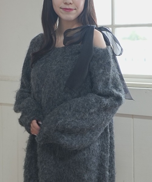 「archives」 長袖ニット MEDIUM アイボリー レディース_画像6