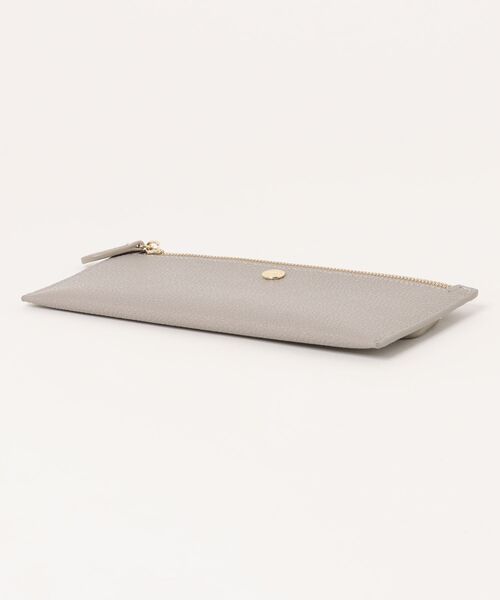 トプカピ 財布美品  - グレーベージュ トプカピ TOPKAPI 角シボ型押し・三つ折りミニ財布 （グレー