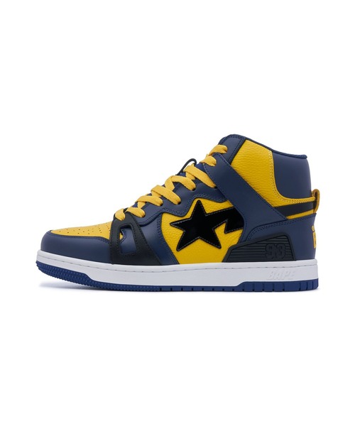 「A BATHING APE」 ハイカットスニーカー 90 イエロー メンズの画像
