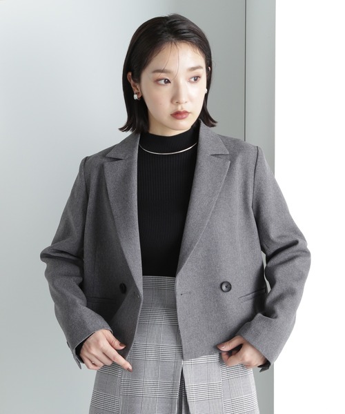 「NATURAL BEAUTY BASIC」 ジャケット MEDIUM グレー レディースの画像