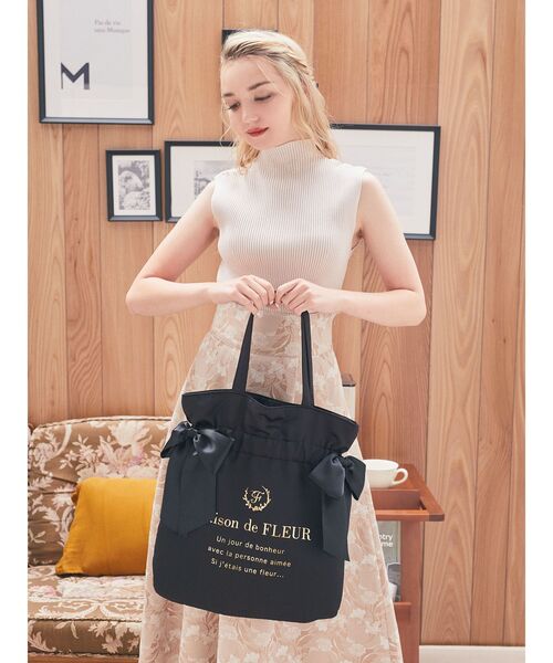 「Maison de FLEUR」 トートバッグ FREE ブラック レディース_画像3