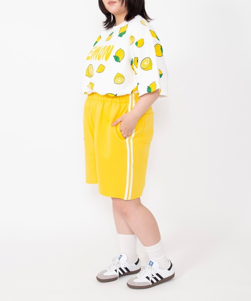 Pitchoune 半袖 ブラウス 花柄 イエロー 新品 PUNYUS（プニュズ） tシャツ 半袖 「新サイズ」フード総柄Tシャツ