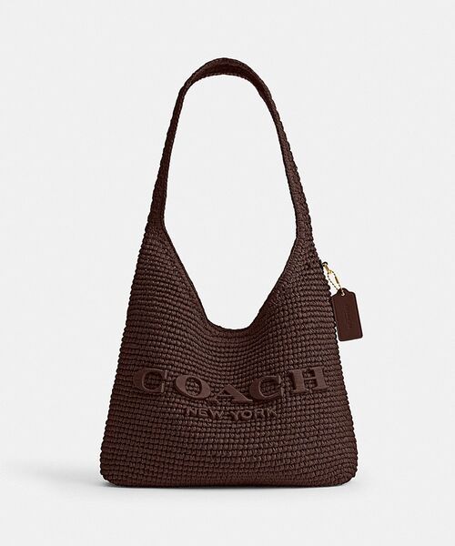 コーチ COACH MOK-8158 かごバッグ ショルダーバッグ 黒 ベージュ COACH - コーチ COACH MOK-8158 かごバッグ ショルダーバッグ 黒