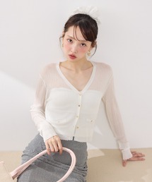 rienda - ★新品未使用★riendaロングカーディガン＋シャツ rienda（リエンダ） カーディガン 「森香澄さん着用」スカラップ