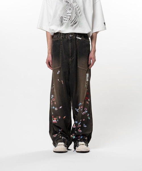 ジーンズ 「MIHARAYASUHIRO/ミハラヤスヒロ」BAKER JEANS w STICKER メンズの画像