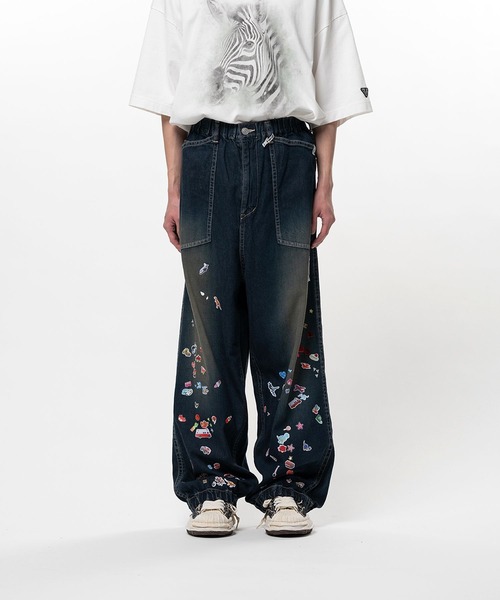 ジーンズ 「MIHARAYASUHIRO/ミハラヤスヒロ」BAKER JEANS w STICKER メンズの画像