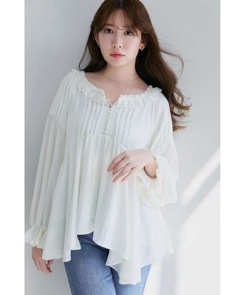 Her lip to ブラウス シャツ Fionna Lace Blouse レディース
