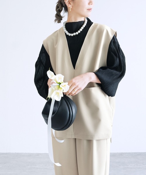 「reca」 セットアップ S/M サンドベージュ レディース_画像7