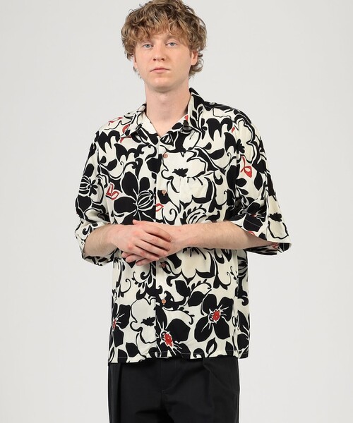 シャツ 「別注」m's braque レーヨンオープンカラー ハーフスリーブシャツ メンズの画像