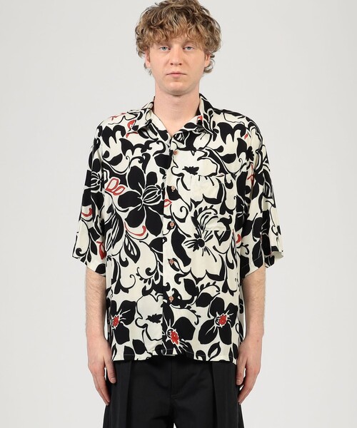 シャツ 「別注」m's braque レーヨンオープンカラー ハーフスリーブシャツ メンズの画像