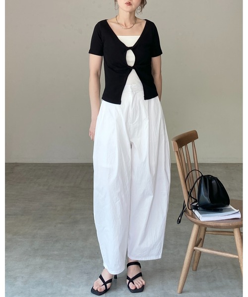 なさま専用ページ She's Closet tシャツ フロントオープン クロス ツイストデザイン 半袖