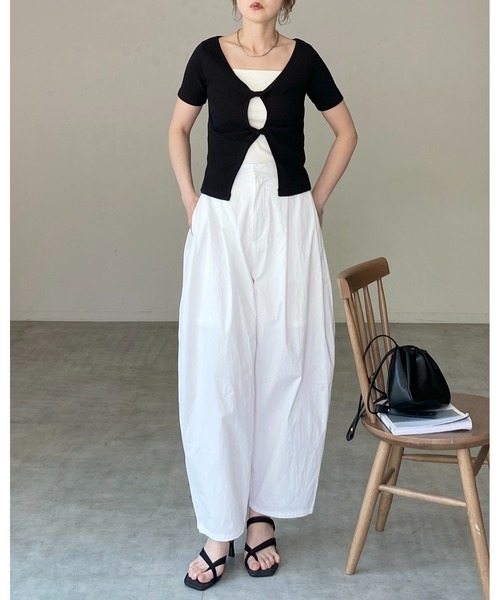 なさま専用ページ She's Closet tシャツ 半袖 フロントオープン クロス ツイストデザイン