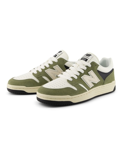 「New Balance」 ローカットスニーカー 26.5cm ネイビー×ホワイト メンズ_画像4