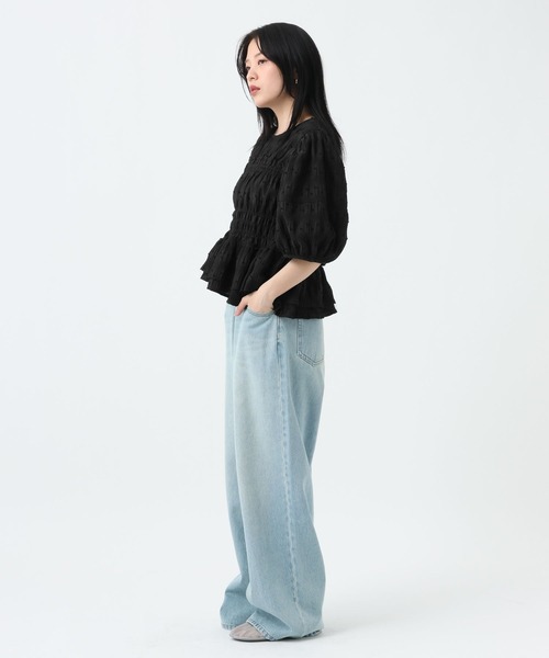 ブラウス シャツ 半袖 ドットドビーペプラムブラウス/859177 レディース | JEANASIS | 05