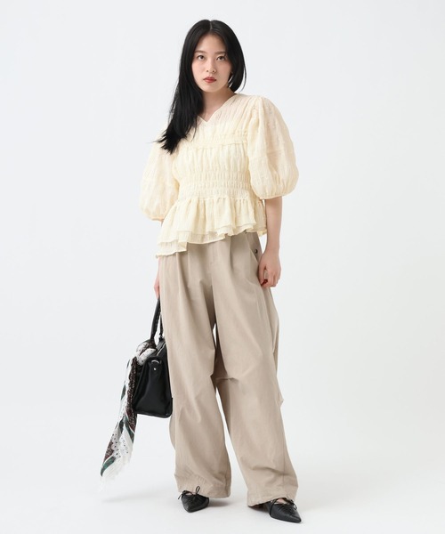 ブラウス シャツ 半袖 ドットドビーペプラムブラウス/859177 レディース | JEANASIS | 09