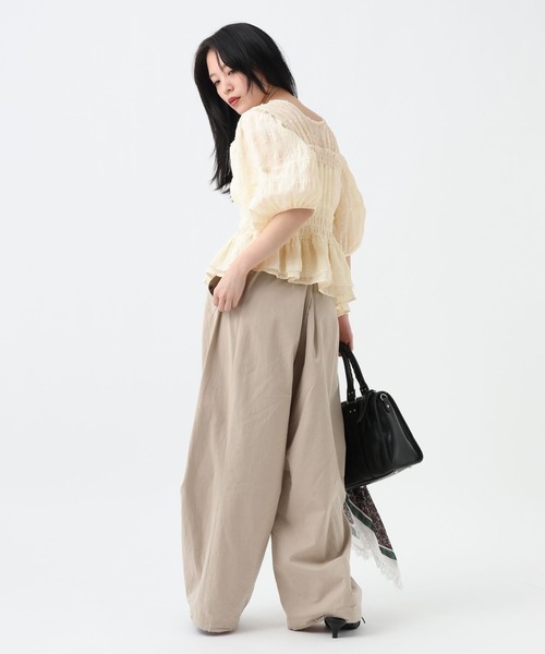 ブラウス シャツ 半袖 ドットドビーペプラムブラウス/859177 レディース | JEANASIS | 10