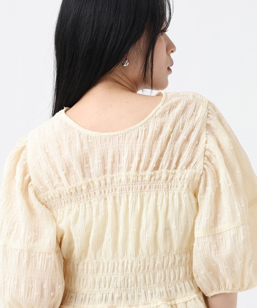 ブラウス シャツ 半袖 ドットドビーペプラムブラウス/859177 レディース | JEANASIS | 12