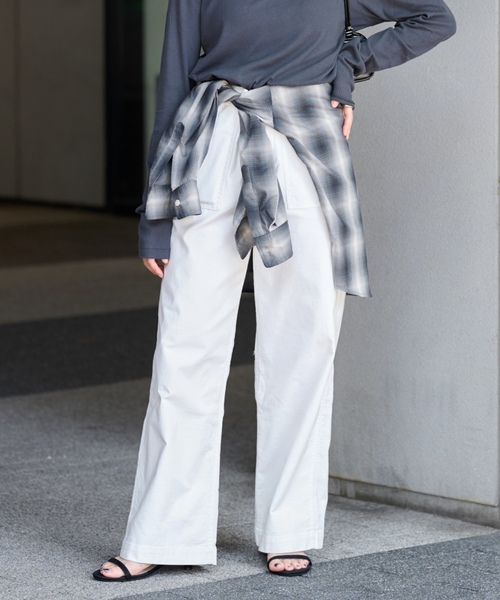 「JOURNAL STANDARD relume」 カーゴパンツ 38 ホワイト レディース_画像6