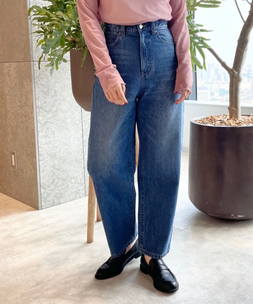 「LOWRYS FARM」 デニムパンツ LARGE ブルー レディース_画像7