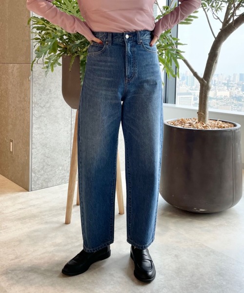 「LOWRYS FARM」 デニムパンツ LARGE ブルー レディース_画像8