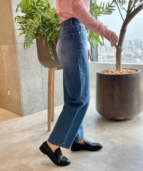 「LOWRYS FARM」 デニムパンツ LARGE ブルー レディース_画像9