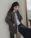 コート アウター ハミルトンウールニットミドル...の詳細画像5