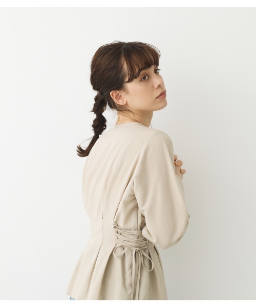 限定品お得 シャツ PayPayモール店 - 通販 - PayPayモール ブラウス レースアップウエストタックブラウス ZOZOTOWN 新作入荷新品
