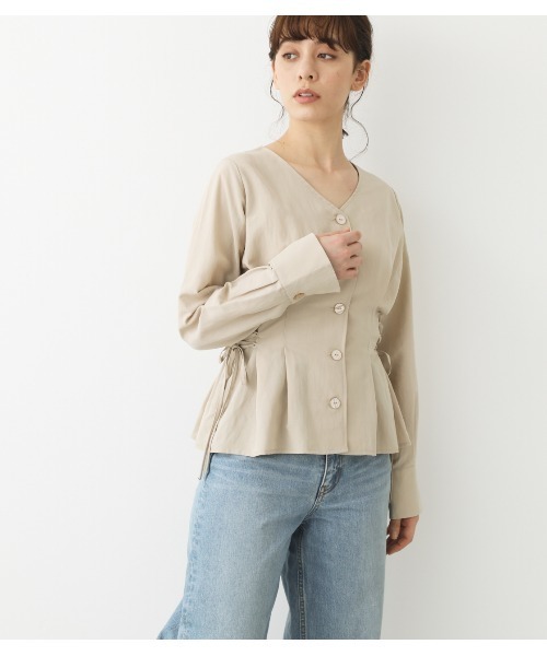 限定品お得 シャツ PayPayモール店 - 通販 - PayPayモール ブラウス レースアップウエストタックブラウス ZOZOTOWN 新作入荷新品